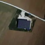 Centrale solaire vue aérienne