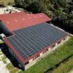 Centrale photovoltaïque vue de dessus