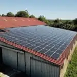Toiture solaire vue de côté