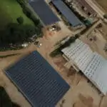 Vue aérienne cote d'or solaire