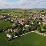 vue aérienne agricole
