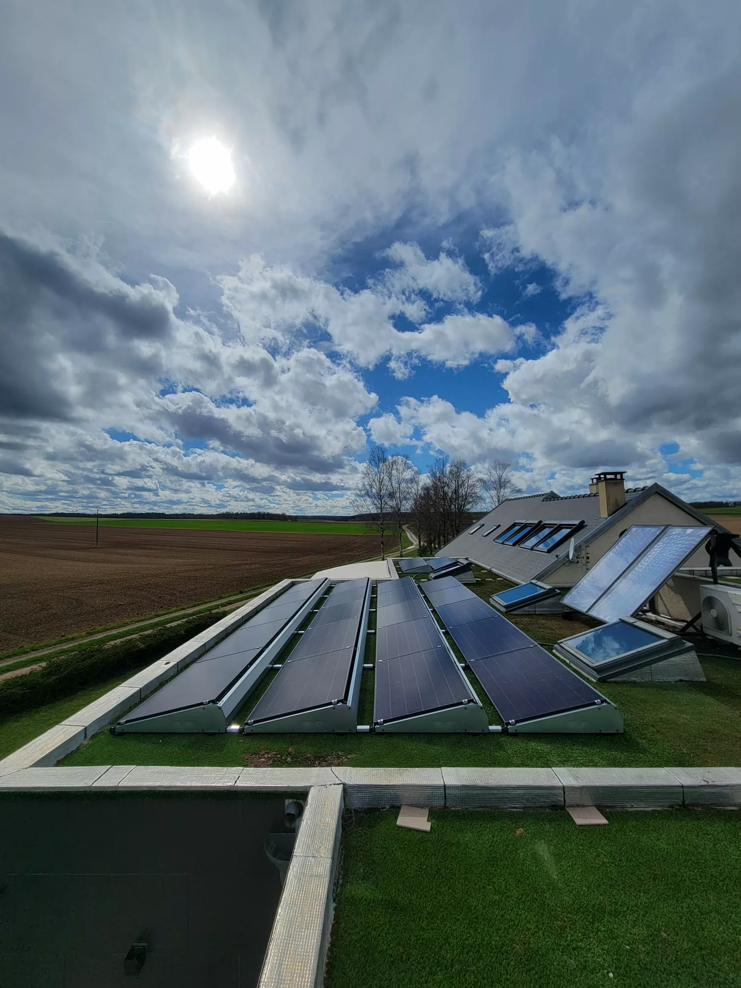 panneau solaire toit plat