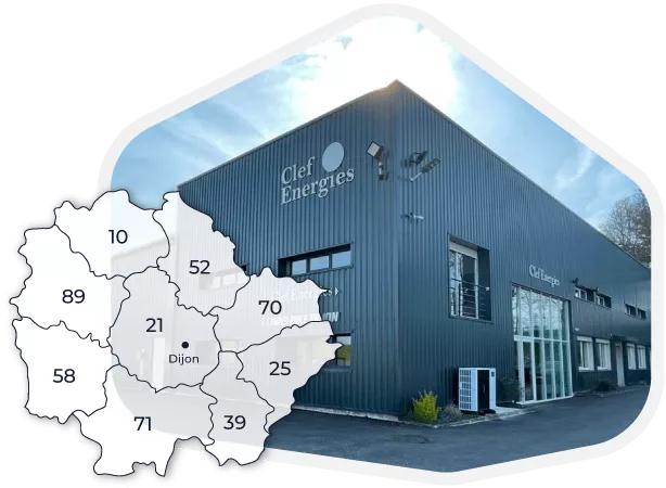 Depuis 17 ans, Clef Energies intervient sur vos projets photovoltaÏques et pompes à chaleur à Dijon et dans toute la Bourgogne-Franche-Comté