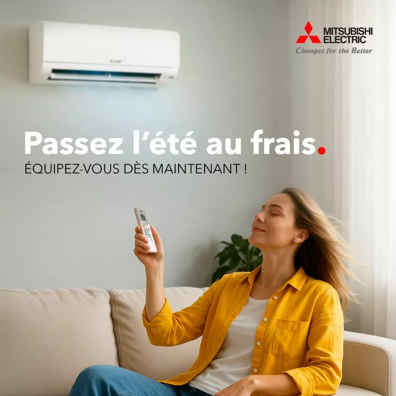 Climatisation réversible Mitsubishi à Dijon pour passer l'été au frais